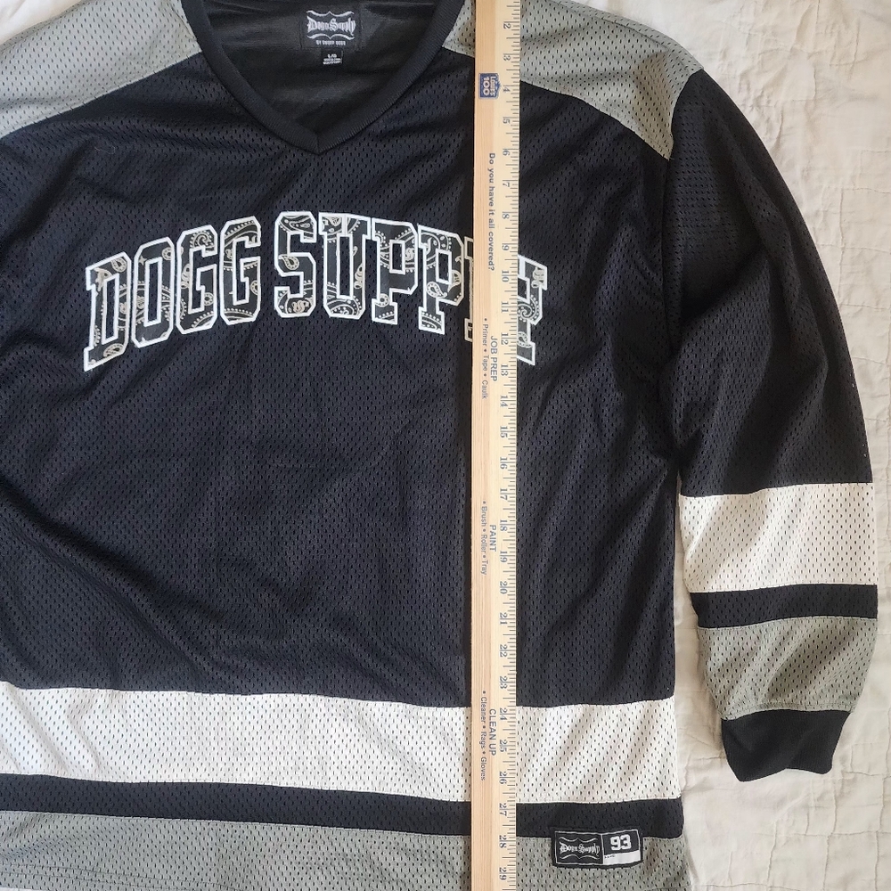 🔥Rare Misprint Dogg Supply by Snoop Dogg Jersey - Upside Down 93- Black/Gray 🔥 - Picture 7 of 16